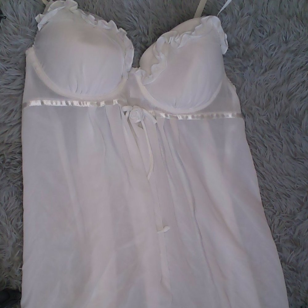 white lingerie slip